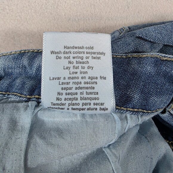 Judy Blue Jeans Womens 7/28 Blue Denim Boyfriend Fit Distressed Stretch Mid - Picture 11 of 16